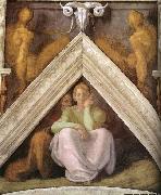 Michelangelo Buonarroti Ancestors of Christ: figures USA oil painting artist